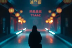 悬疑剧《潮汐线以北》封面，夜色海岸与灯塔剪影